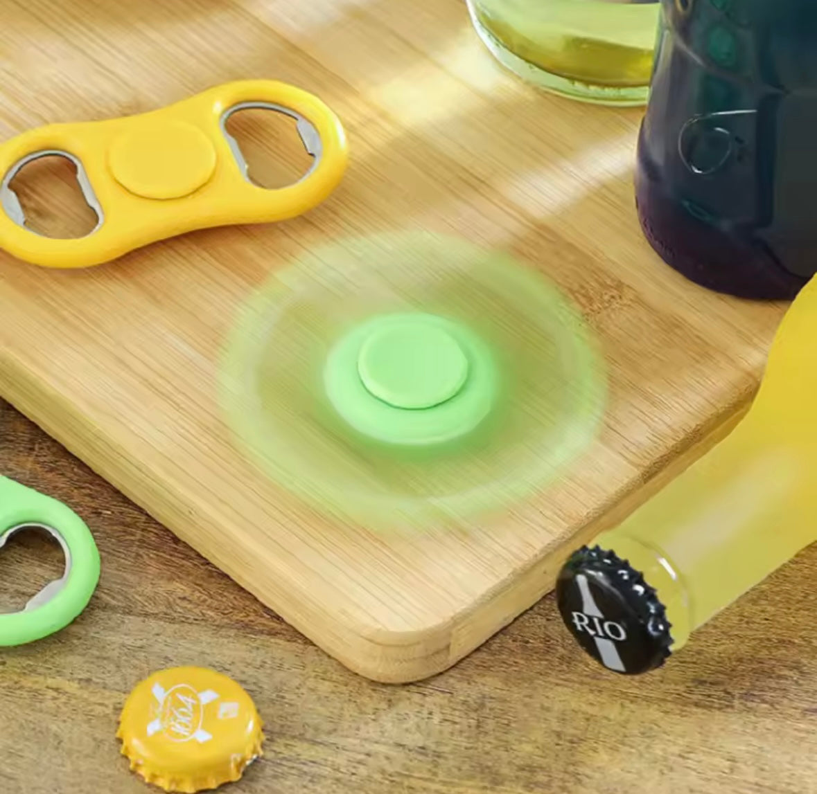 Rotating Stress Relief Fidget Spinner with Funny Bottle Opener