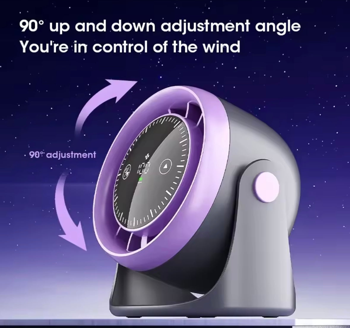 Touchscreen Desktop Fan, 100 Adjustable Speeds, Silent Cooling, Strong Wind with Digital Display, Mini Portable Fan, Air Circulation Fan.