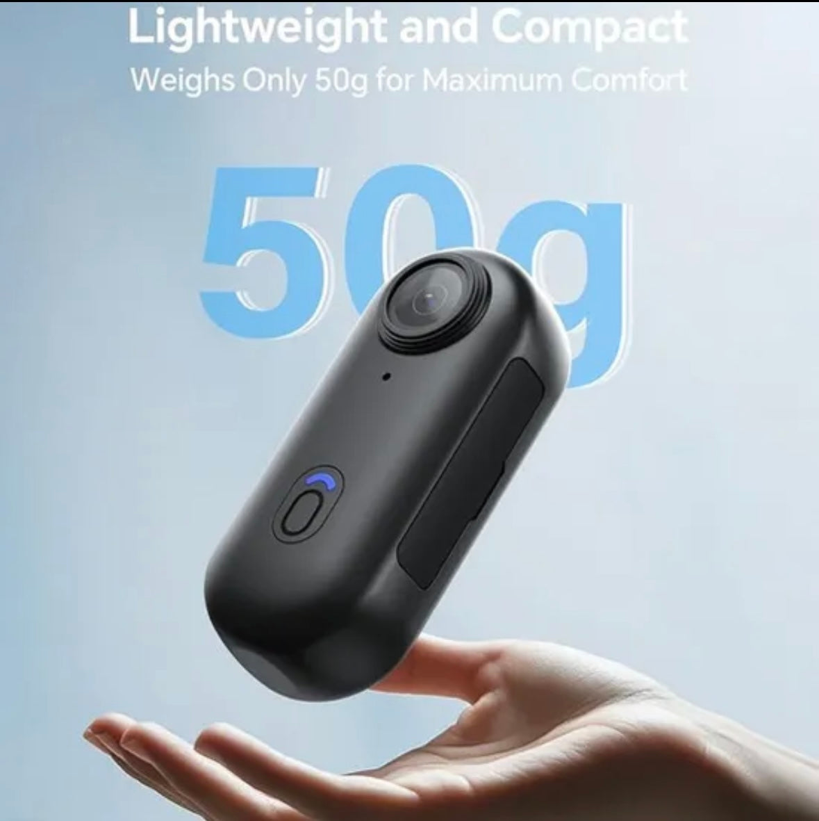 Thumb-Sized 4K Mini Action Camera – Waterproof 30m, WiFi, APP Control