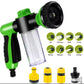 8-in-1 Pet Bathing Shower Sprayer – High-Pressure Foam Nozzle with Hose for Dogs, Cats, Car, and Garden Cleaning.